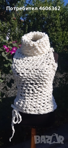 ръчно изплетен пуловер , снимка 4 - Жилетки - 51863984