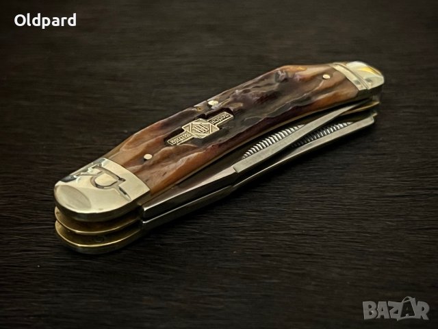 Колекционерски сгъваем нож (Sowbelly Trapper Stag Bone).RR1907, снимка 6 - Ножове - 41828343