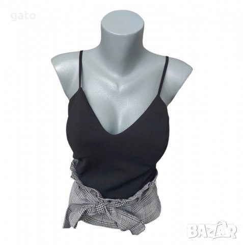 Къса официална рокля в черно и сиво, снимка 2 - Рокли - 40225569