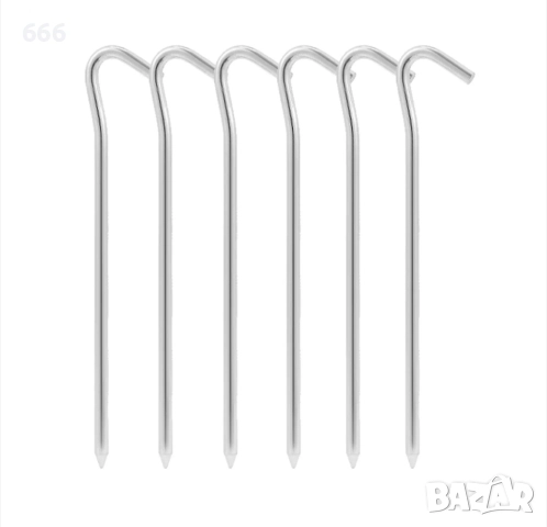 Комплект от 6 колчета за палатка, снимка 2 - Други - 52996812