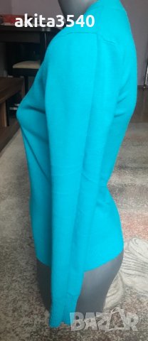 Тюркоазена блуза с дълъг ръкав, снимка 8 - Блузи с дълъг ръкав и пуловери - 35800331