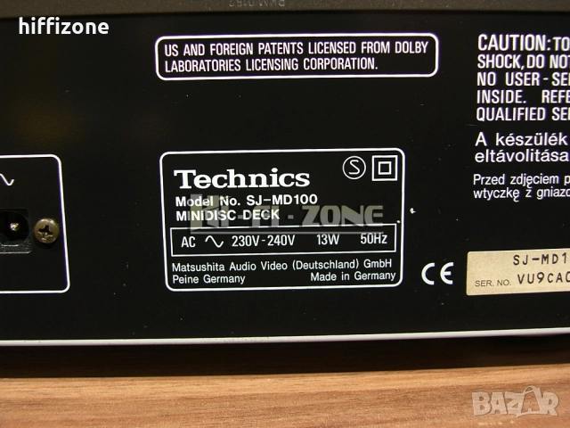 MD  плеър  Technics sj-md100 /1 , снимка 9 - Ресийвъри, усилватели, смесителни пултове - 52944251