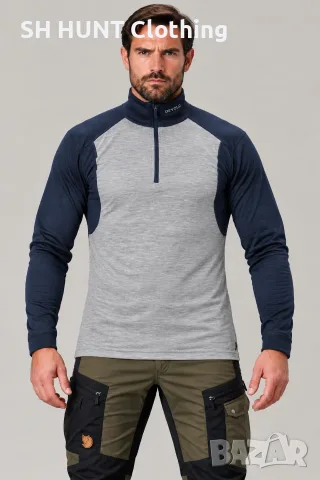 DEVOLD HIKING MAN HALF ZIP NECK 100% Extra Fine Merino Wool размер M термо блуза - 283