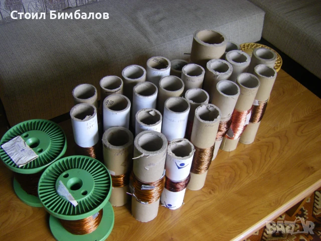 Употребяван бобинажен, намотъчен, емайлиран меден проводник от 0.13мм до 1.37мм - малки количества , снимка 8 - Друга електроника - 47107203