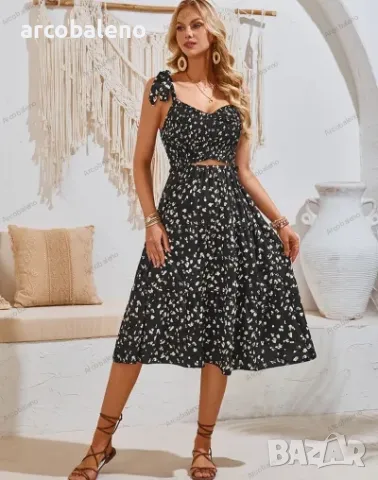 Дамски комплект рокля от две части, 2цвята , снимка 10 - Комплекти - 49710479