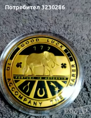  Двустранна монета за късмет с детелина, снимка 2 - Други - 53172705