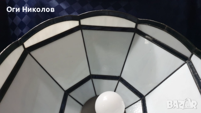 Голям  осмоъгълен полилей тип " Тифани", снимка 4 - Антикварни и старинни предмети - 52423842