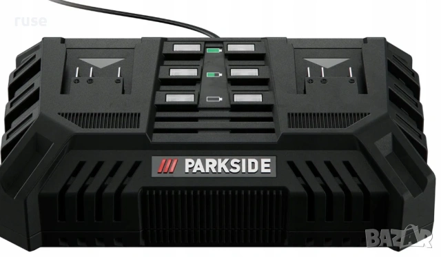 НОВИ! Двойно бързо зарядно Parkside 20V 2x 4.5A, снимка 8 - Други инструменти - 53426876