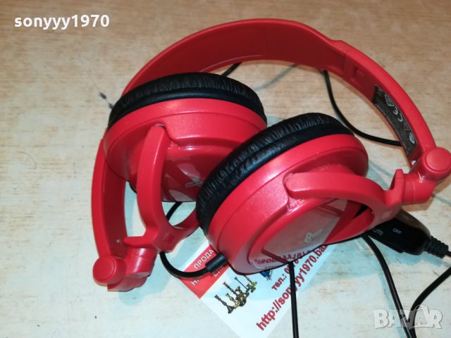 SONY PLAYSTATION RED HEADPHONES 0610210840, снимка 4 - Слушалки и портативни колонки - 34364711