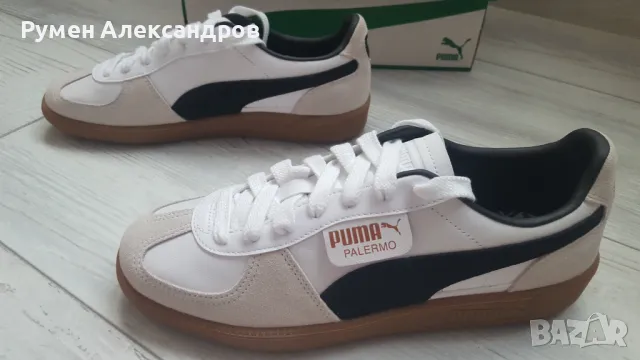 Нови мъжки кожени оригинарни маратонки PUMA PALERMO Lth EUR42 UK8, снимка 7 - Маратонки - 50025955
