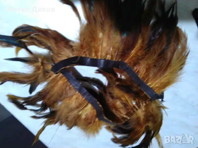 Лента за глава естествена кожа от естествени пера много