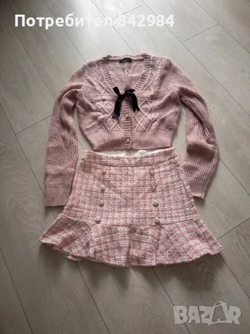 Розов сет плетиво и букле 