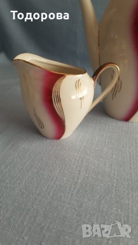 Голяма порцеланова кана и латиера- Бавария, снимка 3 - Антикварни и старинни предмети - 33911321