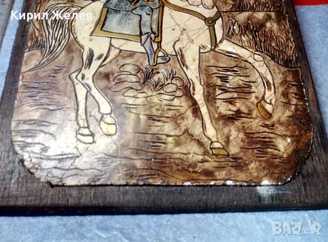 ИКОНА на СВЕТИ МИНА на ДЗЗД ЗОГРАФ ЛАЗАР РЪЧНА ХУДОЖЕСТВЕНА ИЗРАБОТКА на ДЪРВО 47605, снимка 5 - Икони - 47908786
