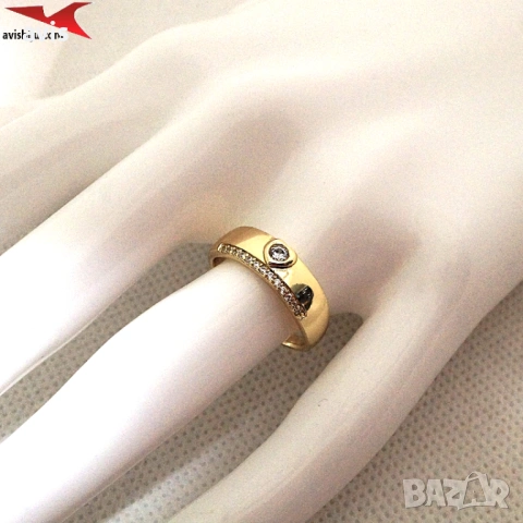 Пръстен с 14К златно покритие 224854, снимка 4 - Пръстени - 53854161