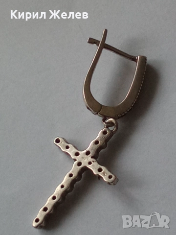 Старо сребърно кръстче 29565, снимка 2 - Колиета, медальони, синджири - 52361096