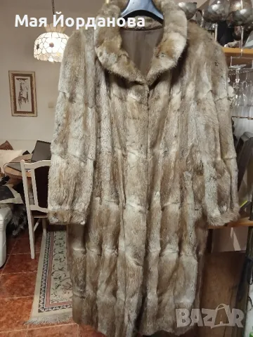    Дълго палто естествена кожа . Не се скубе, добре обработена кожа. Номер L, XL.   