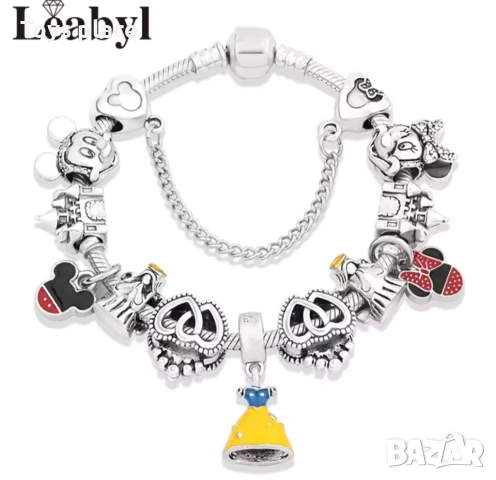 Гривна с талисмани тип Pandora Лило и Стич Lilo and Stitch , снимка 7 - Други - 50664782