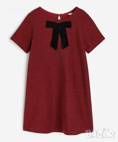 H&M Празнична рокля с панделка за момиче 8-10г, снимка 1 - Детски рокли и поли - 44656113