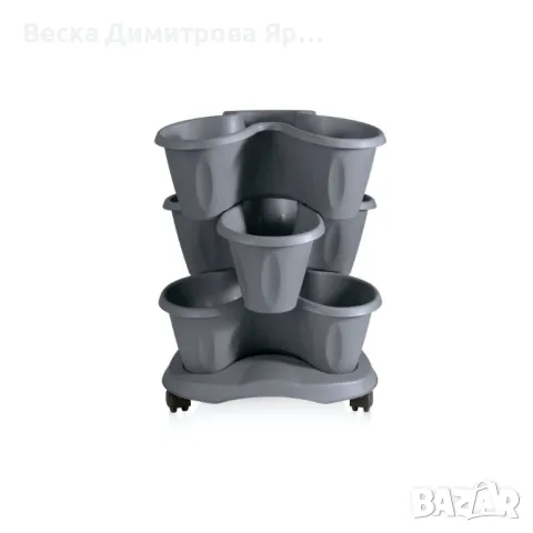 Многоетажна градинска кула с колела – модулен цветарник за дом и градина