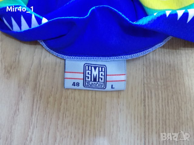 вело джърси santini тениска екип шосейно колоездене мъжко оригинално L, снимка 5 - Спортни дрехи, екипи - 41876878