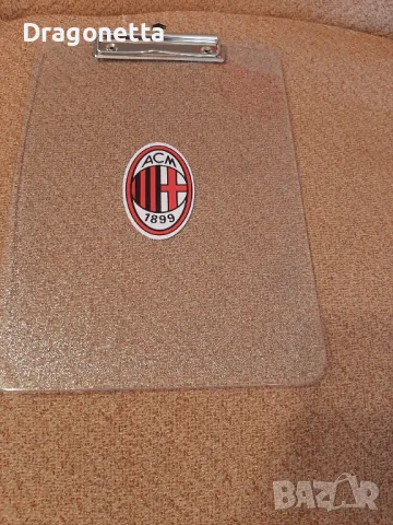 ФК Милан прозрачна подложка с щипка