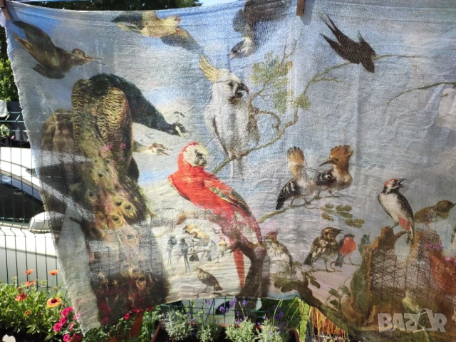 огромен шал вносен Холандия на известния бранд purdey, снимка 3 - Шалове - 50625826