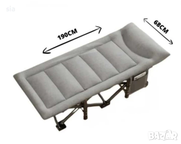 Походно легло, сгъваемо 1,9м., снимка 2 - Къмпинг мебели - 29065070