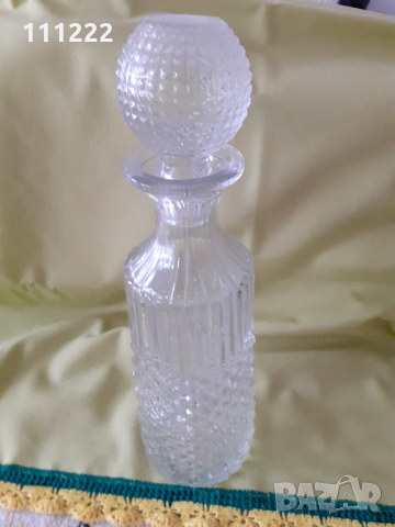 лот стъклени предмети за домакинството: 2 вази и гарафа, снимка 4 - Други - 36057354