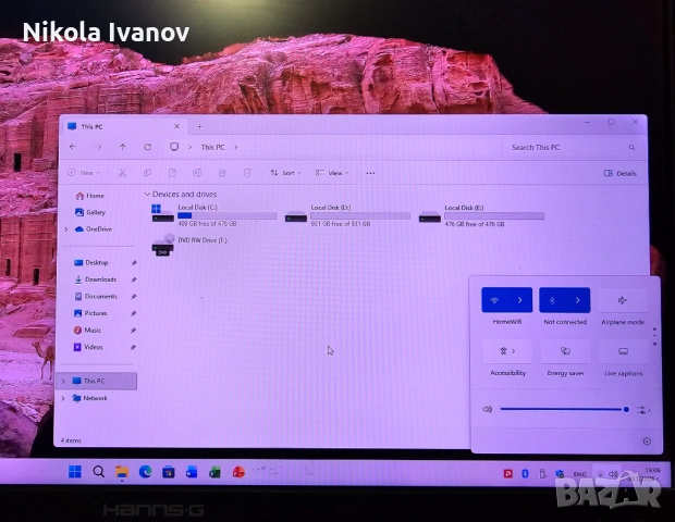 HP EliteDesk 705 G5 SFF AMD Ryzen 5 3400G 4.20 Ghz | 16GB RAM | 1TB SSD + 1TB HDD | Wifi+BT|DVD|3 DP, снимка 7 - Работни компютри - 53288115