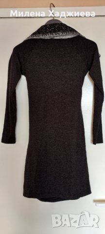 Дамска рокля с интересна яка, С/М, снимка 5 - Рокли - 35854229