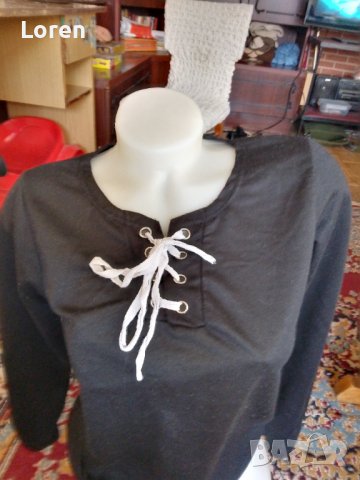 Блузка с връзки, снимка 4 - Блузи с дълъг ръкав и пуловери - 39884099