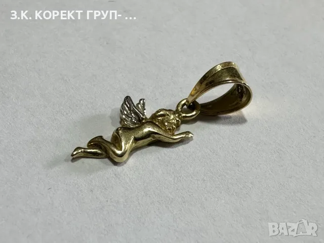 Златна висулка „Ангелче“ – 14К, снимка 3 - Колиета, медальони, синджири - 56334317