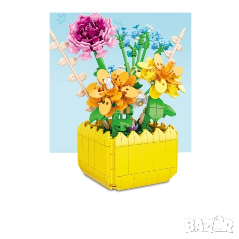 Конструктор Цветя - 549 елемента, снимка 5 - Конструктори - 51852138