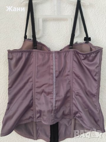 H&M лилаво бюстие кюрсет с черна дантела, снимка 2 - Корсети, бюстиета, топове - 44451008