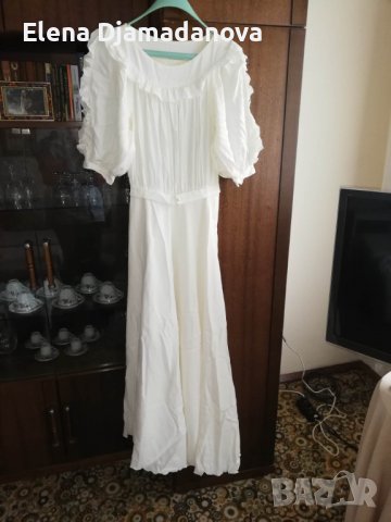 Булчинска рокля от естествена коприна, снимка 6 - Рокли - 39874448