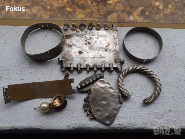 Лот части от накити, снимка 4 - Антикварни и старинни предмети - 53405978