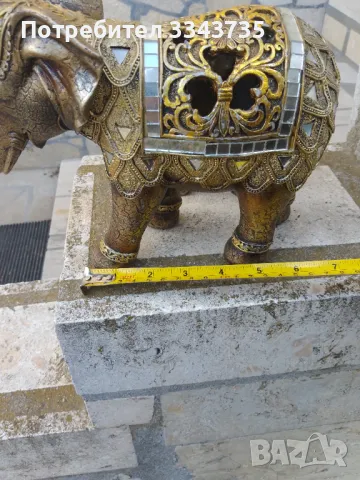 Комплект 2бр.слонове с вдигнат нагоре хобот., снимка 8 - Антикварни и старинни предмети - 49626046