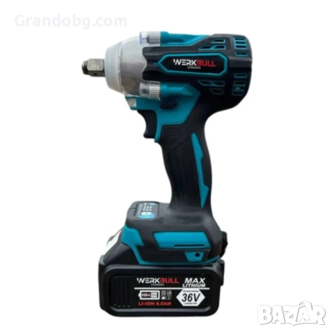 Немски Безчетков Акумулаторен Ударен Гайковерт – Винтоверт 36V 8Ah 850 N/m + подарък 3 бр. вложки и , снимка 2 - Винтоверти - 52185188
