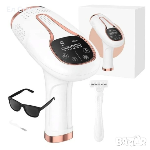 Професионален IPL Епилатор с Ice Cool функция, 1 000 000 импулса, 9 нива на мощност и UV филтър, снимка 5 - Друга електроника - 53866088