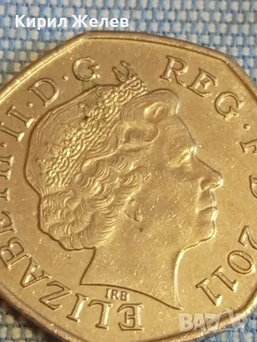 Рядка монета 50 пенса 2011г. Англия Кралица Елизабет втора за КОЛЕКЦИЯ 49550, снимка 6 - Нумизматика и бонистика - 48390453