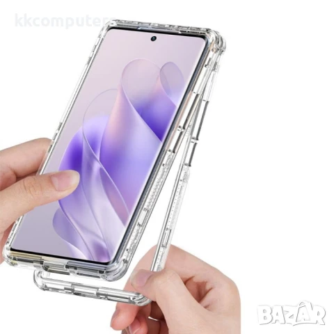Infinix Note 40 Pro Clear Acrylic Hybrid TPU + PC Калъф и Протектор, снимка 3 - Калъфи, кейсове - 50767599