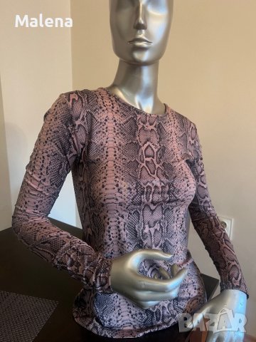 Дамска блуза със змийски принт !, снимка 3 - Блузи с дълъг ръкав и пуловери - 40057216