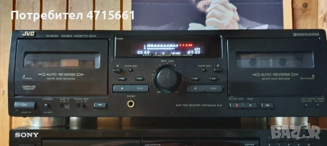 JVC TD-W254 AutoReverse  двукасетъчен дек Dolby B/C HX Pro, снимка 3 - Декове - 53515352