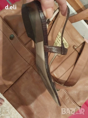 Max Mara Original Size 39 100% Кожа Стелка фит зона 24.5 см., снимка 5 - Сандали - 50963097