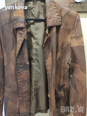 Естествена кожа дамско яке тип сако , снимка 5 - Якета - 39907117