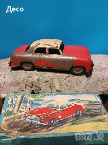 Very rare old tin toi car MSB-DDR 50s Стара играчка., снимка 4 - Колекции - 55742112