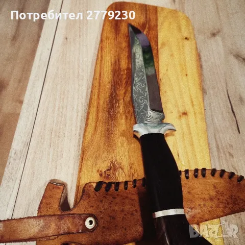 Ловен нож ръчна изработка от П. Неделев!, снимка 13 - Ножове - 49909414