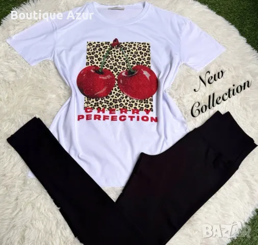 дамски комплекти тениска и клин , снимка 2 - Комплекти - 50332258