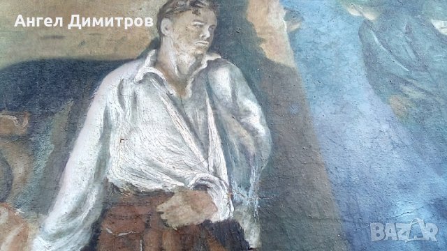 Йорданка Николова преди смъртта си маслена картина платно 1958 г , снимка 6 - Картини - 41551122